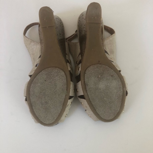 Steve Madden Metallic Wedge Sandals - Picture 6 of 6